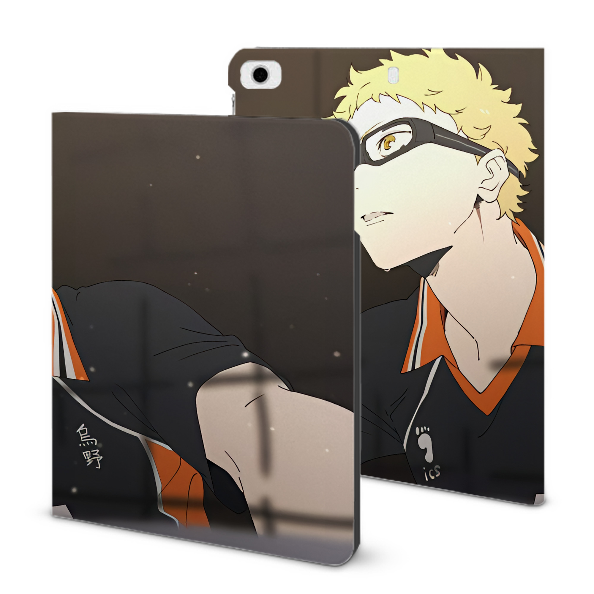 （画像用） ハイキュー!! Haikyu!! IPad ケース ブック型 PUレザー TPU 耐衝撃 軽量 薄型 ペン収納なし 全面保護 IPad 各モデル対応